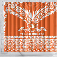 Tonga Tailulu College Shower Curtain Tongan Kupesi Pattern