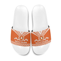 Tonga Tailulu College Slide Sandals Tongan Kupesi Pattern