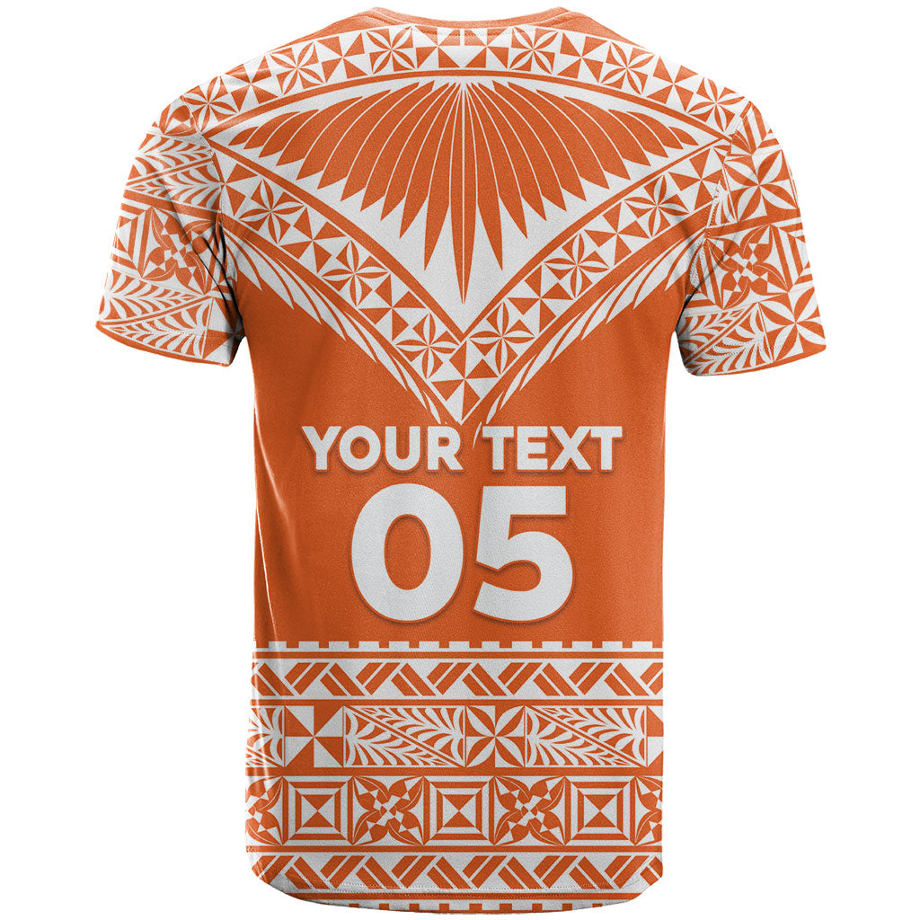 Personalised Tonga Tailulu College T Shirt Tongan Kupesi Pattern