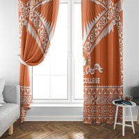 Tonga Tailulu College Window Curtain Tongan Kupesi Pattern