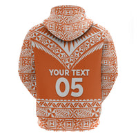 Personalised Tonga Tailulu College Zip Hoodie Tongan Kupesi Pattern
