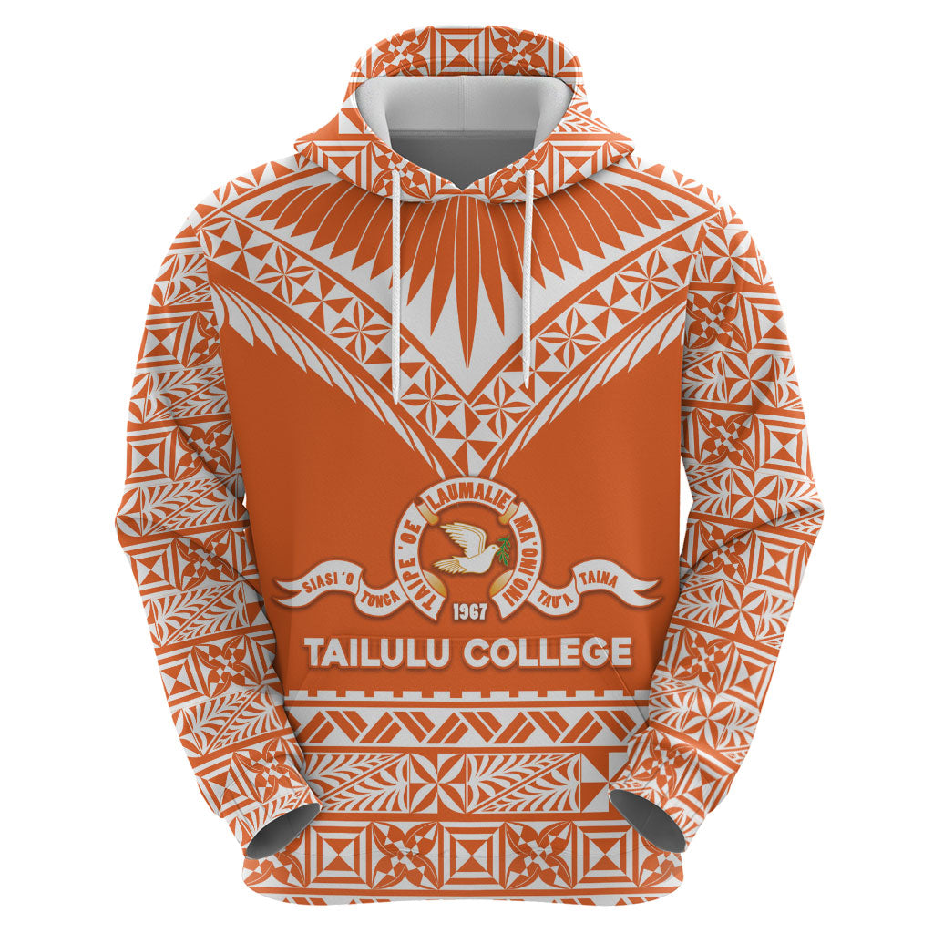 Personalised Tonga Tailulu College Zip Hoodie Tongan Kupesi Pattern