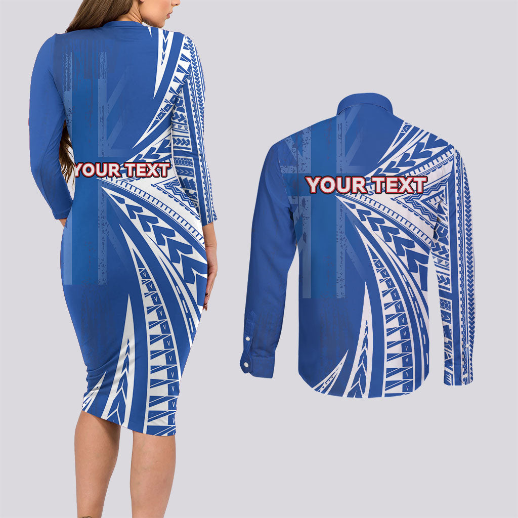 Personalised Hawaii 808 Couples Matching Long Sleeve Bodycon Dress and Long Sleeve Button Shirt Unique Style