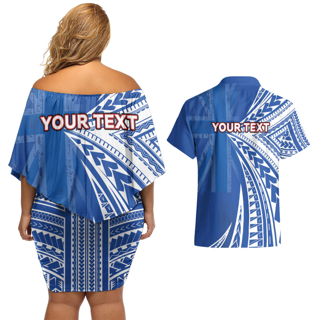 Personalised Hawaii 808 Couples Matching Off Shoulder Short Dress and Hawaiian Shirt Unique Style