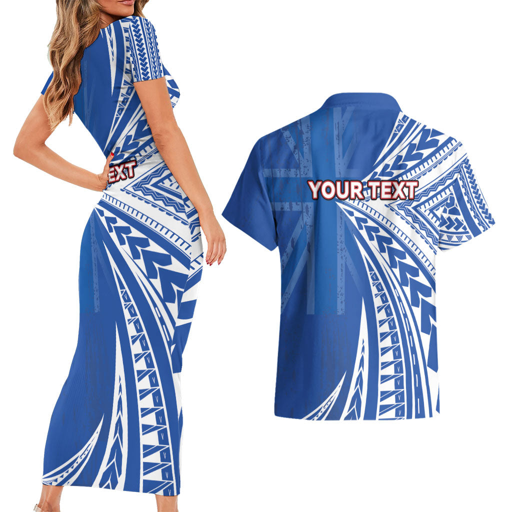 Personalised Hawaii 808 Couples Matching Short Sleeve Bodycon Dress and Hawaiian Shirt Unique Style