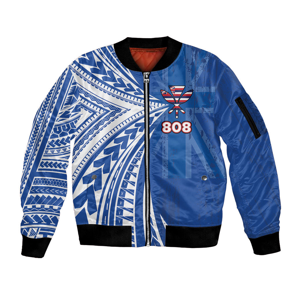 Personalised Hawaii 808 Sleeve Zip Bomber Jacket Unique Style