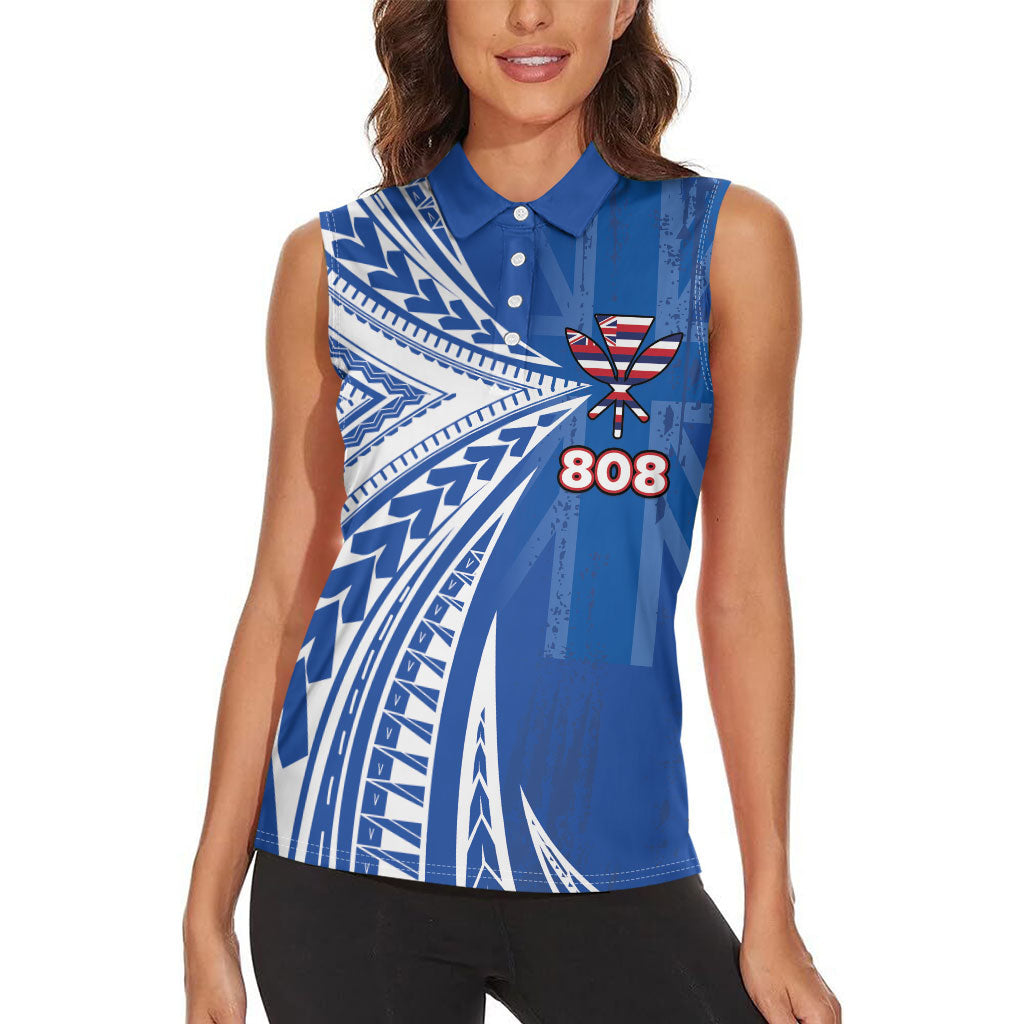 Personalised Hawaii 808 Women Sleeveless Polo Shirt Unique Style