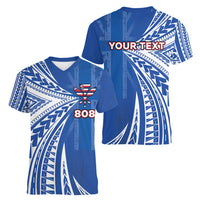 Personalised Hawaii 808 Women V-Neck T-Shirt Unique Style