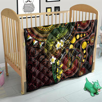 Vanuatu And Australia Aboriginal Quilt Iguana And Kangaroo Together