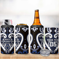 Custom Aotearoa Ngati Tuwharetoa 4 in 1 Can Cooler Tumbler Maori Tribal Pattern