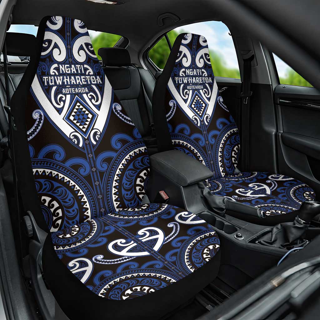 Aotearoa Ngati Tuwharetoa Car Seat Cover Maori Tribal Pattern LT05 One Size Navy - Polynesian Pride