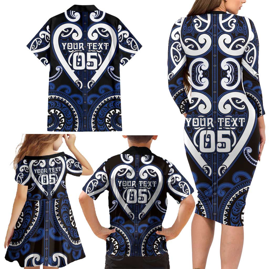 Custom Aotearoa Ngati Tuwharetoa Family Matching Long Sleeve Bodycon Dress and Hawaiian Shirt Maori Tribal Pattern LT05 - Polynesian Pride