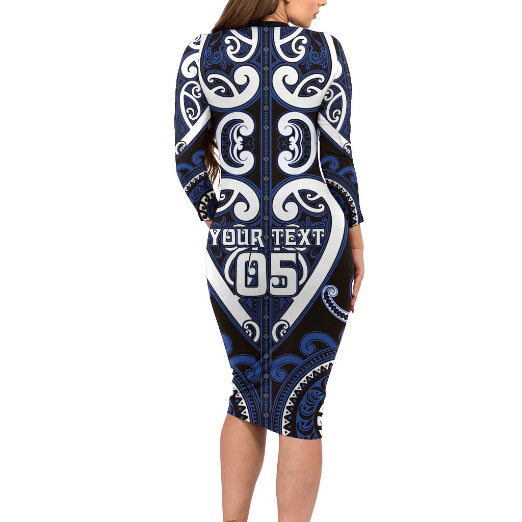 Custom Aotearoa Ngati Tuwharetoa Family Matching Long Sleeve Bodycon Dress and Hawaiian Shirt Maori Tribal Pattern LT05 - Polynesian Pride