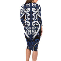 Custom Aotearoa Ngati Tuwharetoa Family Matching Long Sleeve Bodycon Dress and Hawaiian Shirt Maori Tribal Pattern LT05 - Polynesian Pride
