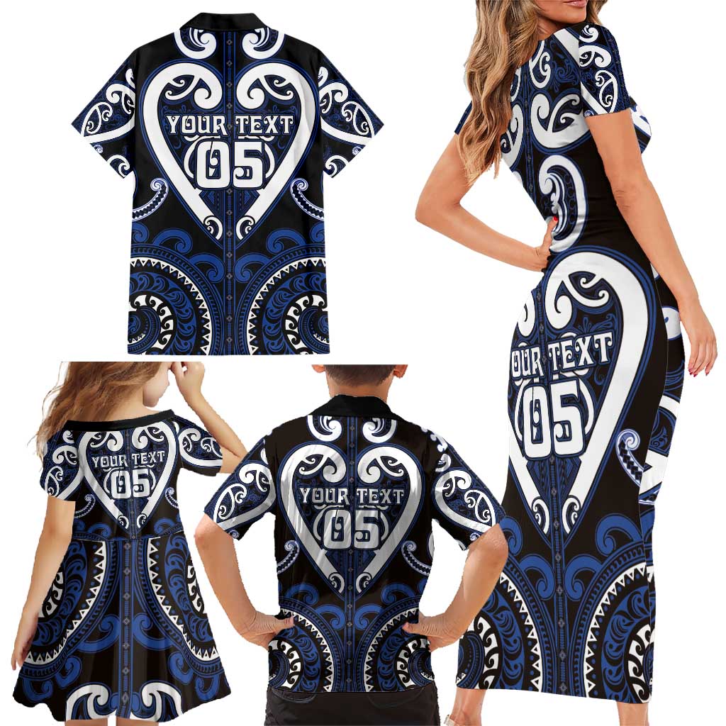 Custom Aotearoa Ngati Tuwharetoa Family Matching Short Sleeve Bodycon Dress and Hawaiian Shirt Maori Tribal Pattern LT05 - Polynesian Pride