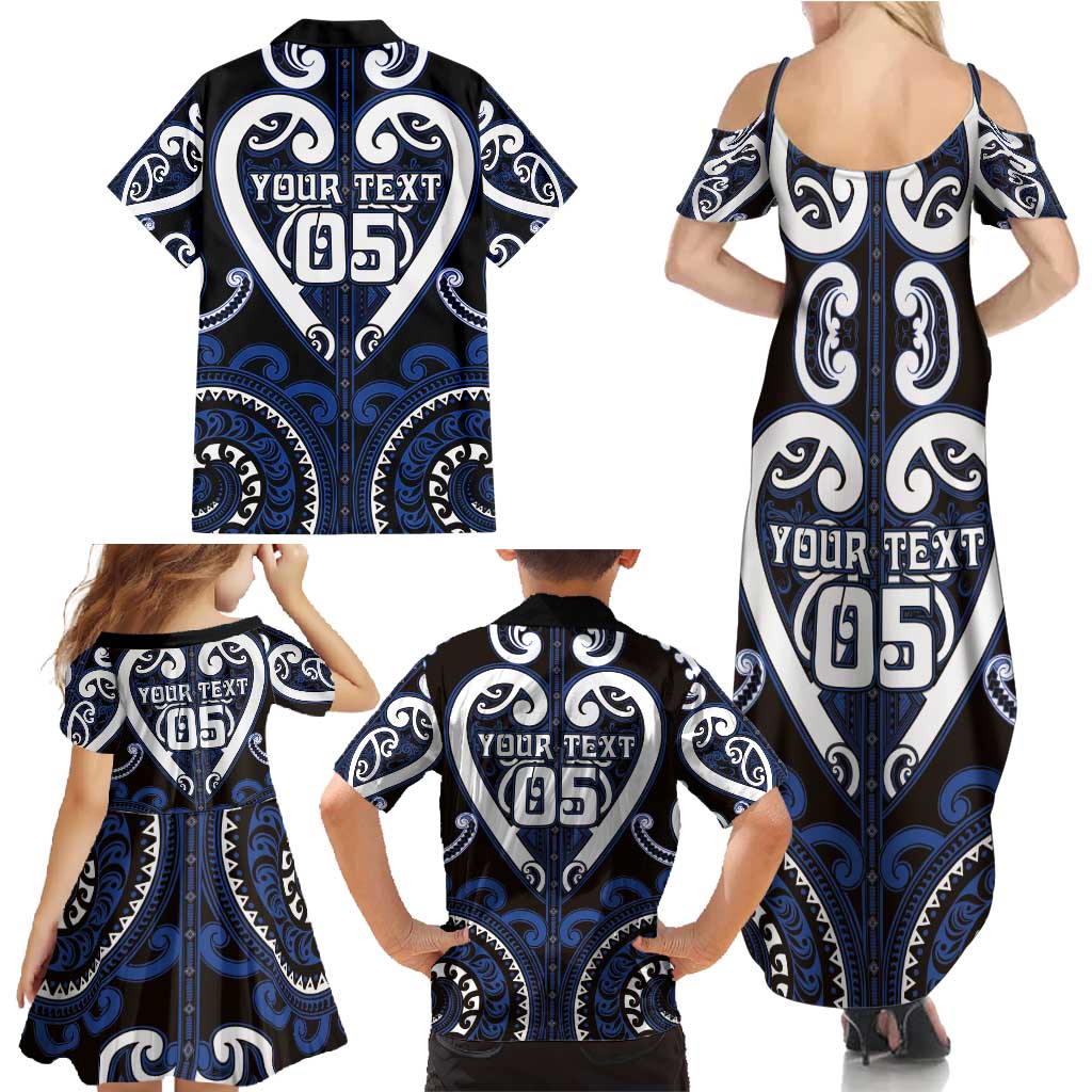 Custom Aotearoa Ngati Tuwharetoa Family Matching Summer Maxi Dress and Hawaiian Shirt Maori Tribal Pattern LT05 - Polynesian Pride