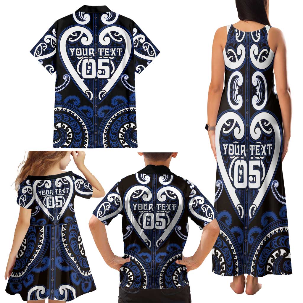 Custom Aotearoa Ngati Tuwharetoa Family Matching Tank Maxi Dress and Hawaiian Shirt Maori Tribal Pattern LT05 - Polynesian Pride