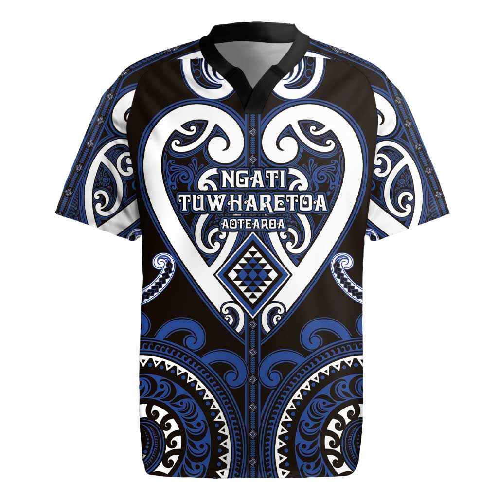Custom Aotearoa Ngati Tuwharetoa Rugby Jersey Maori Tribal Pattern