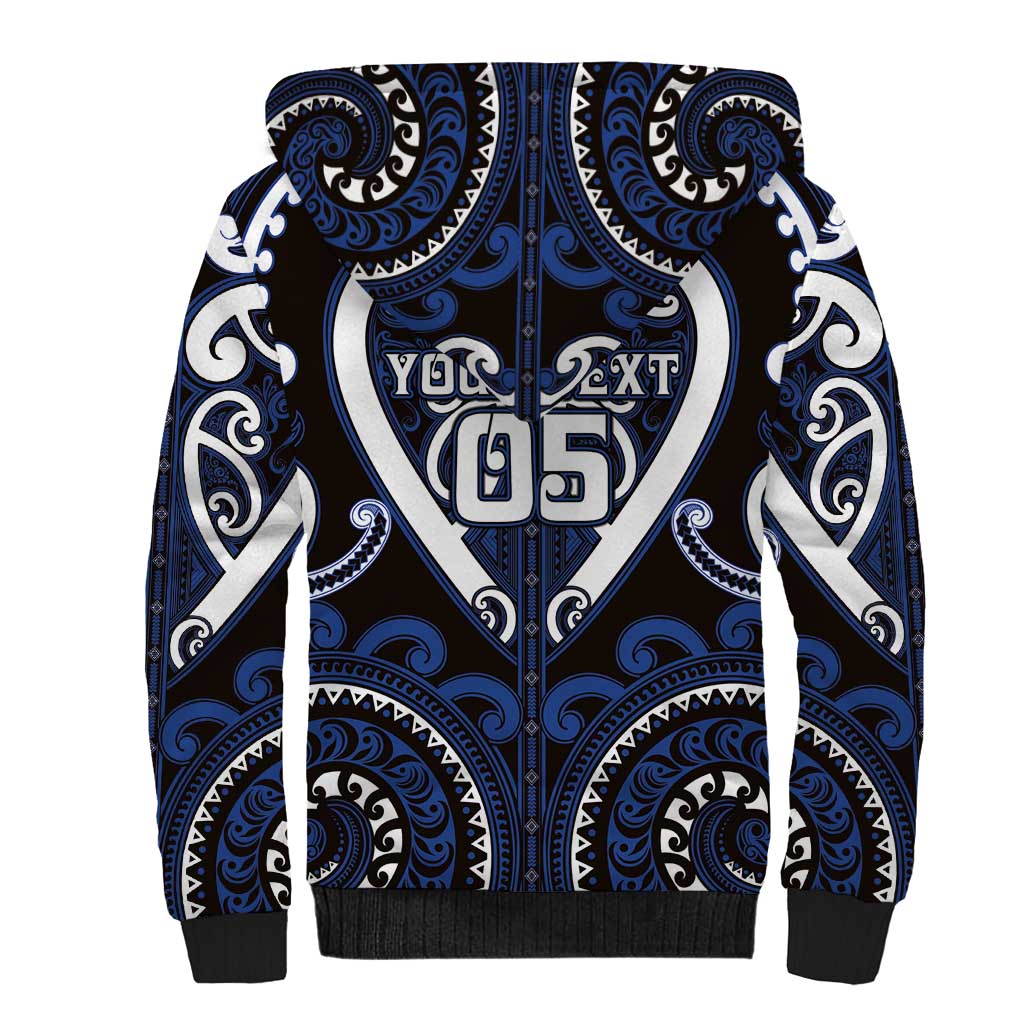 Custom Aotearoa Ngati Tuwharetoa Sherpa Hoodie Maori Tribal Pattern