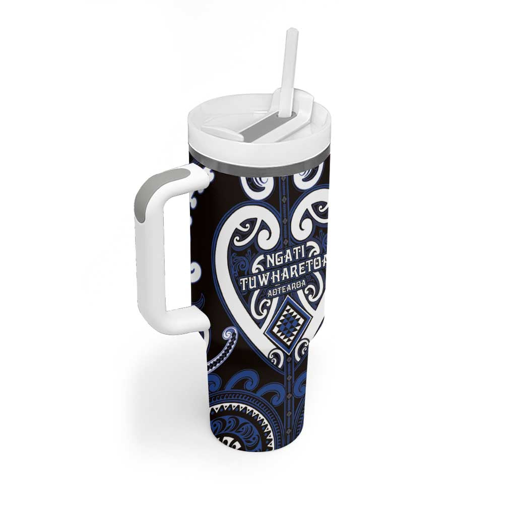 Custom Aotearoa Ngati Tuwharetoa Tumbler With Handle Maori Tribal Pattern LT05 - Polynesian Pride
