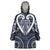 Custom Aotearoa Ngati Tuwharetoa Wearable Blanket Hoodie Maori Tribal Pattern
