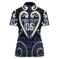 Custom Aotearoa Ngati Tuwharetoa Women Polo Shirt Maori Tribal Pattern