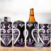 Custom Aotearoa Rangitane 4 in 1 Can Cooler Tumbler Maori Tribal Pattern