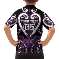 Custom Aotearoa Rangitane Family Matching Long Sleeve Bodycon Dress and Hawaiian Shirt Maori Tribal Pattern