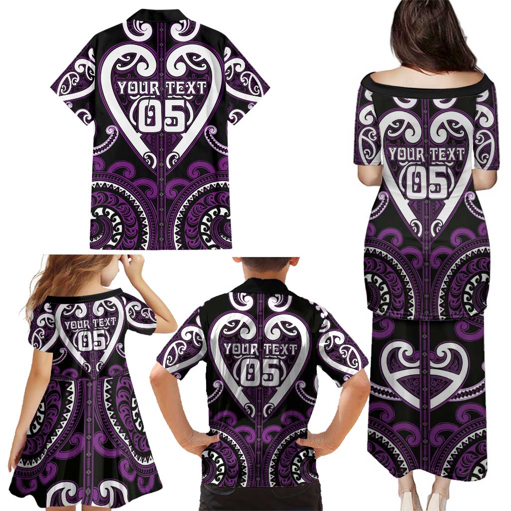 Custom Aotearoa Rangitane Family Matching Puletasi and Hawaiian Shirt Maori Tribal Pattern