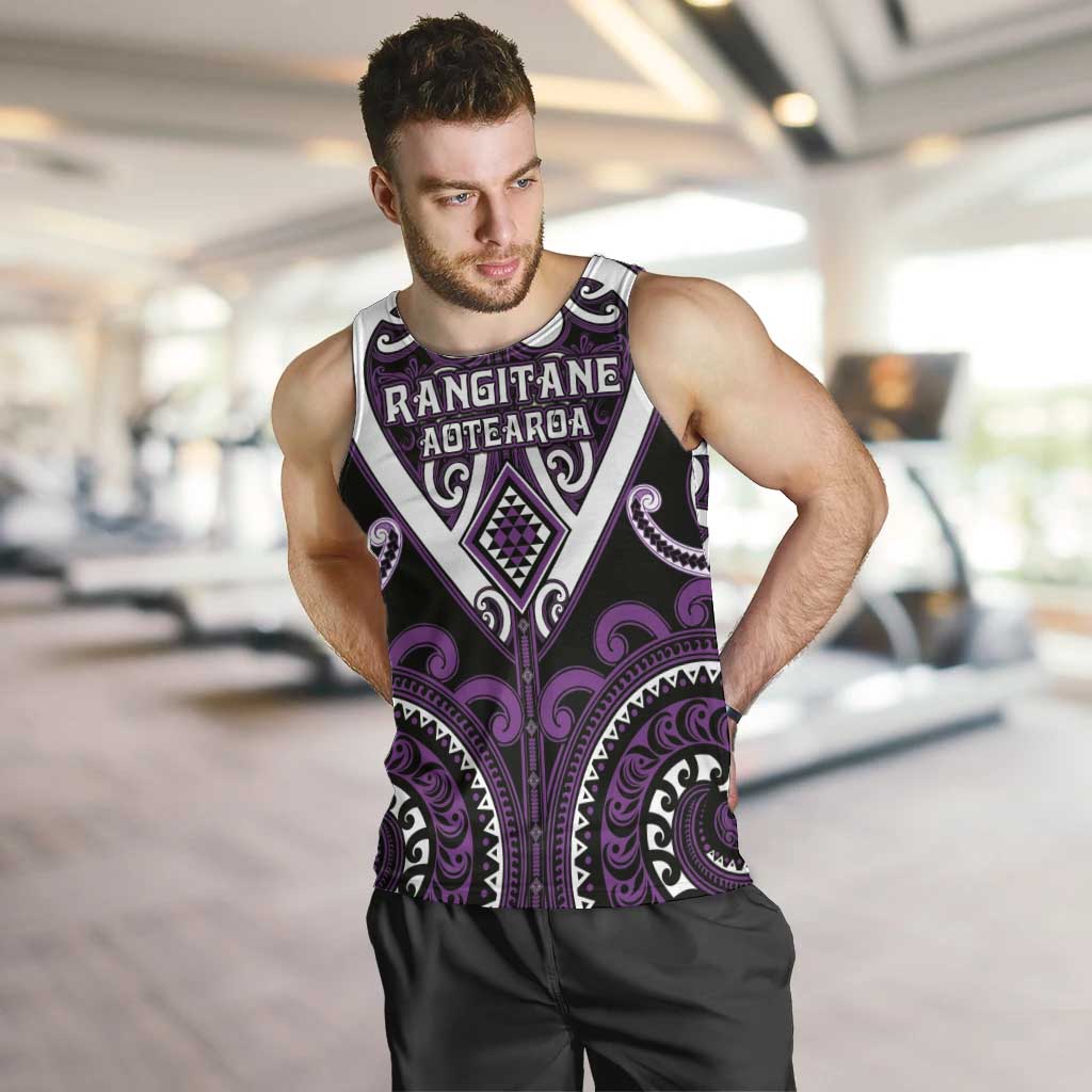 Custom Aotearoa Rangitane Men Tank Top Maori Tribal Pattern
