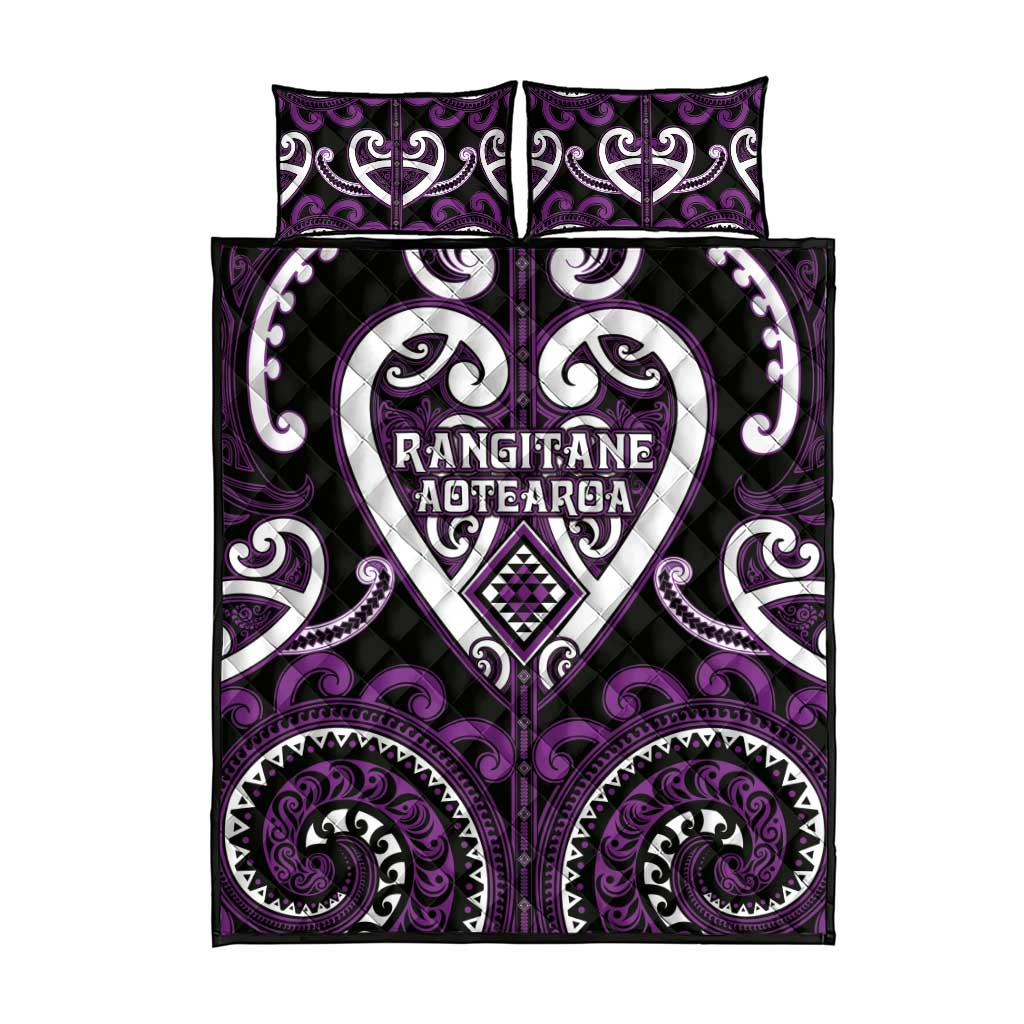 Aotearoa Rangitane Quilt Bed Set Maori Tribal Pattern