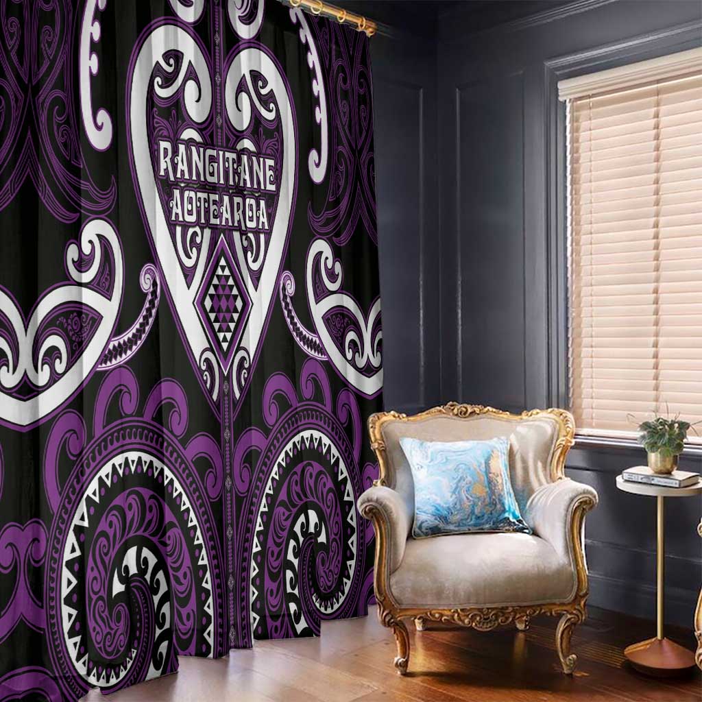 Aotearoa Rangitane Window Curtain Maori Tribal Pattern