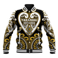Custom Aotearoa Taranaki Baseball Jacket Maori Tribal Pattern