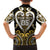 Custom Aotearoa Taranaki Family Matching Off Shoulder Maxi Dress and Hawaiian Shirt Maori Tribal Pattern