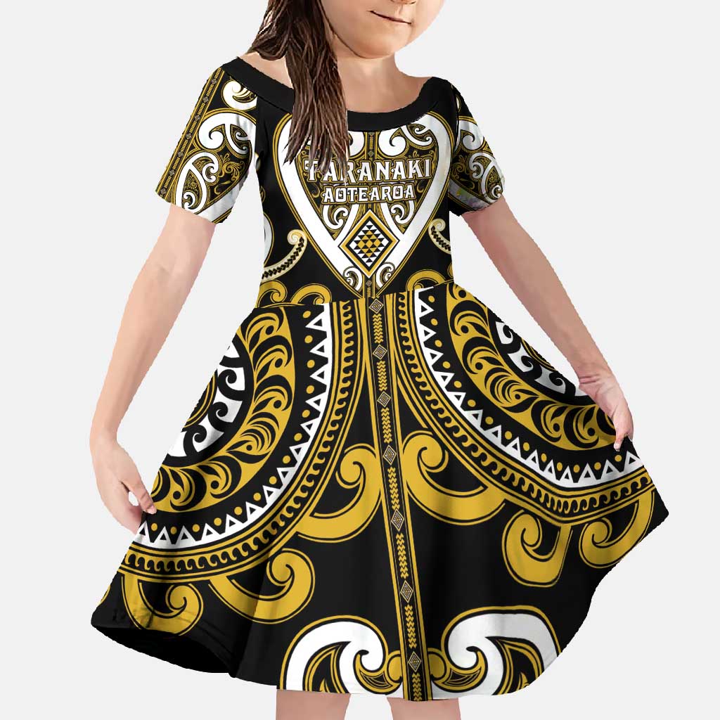Custom Aotearoa Taranaki Family Matching Off Shoulder Maxi Dress and Hawaiian Shirt Maori Tribal Pattern