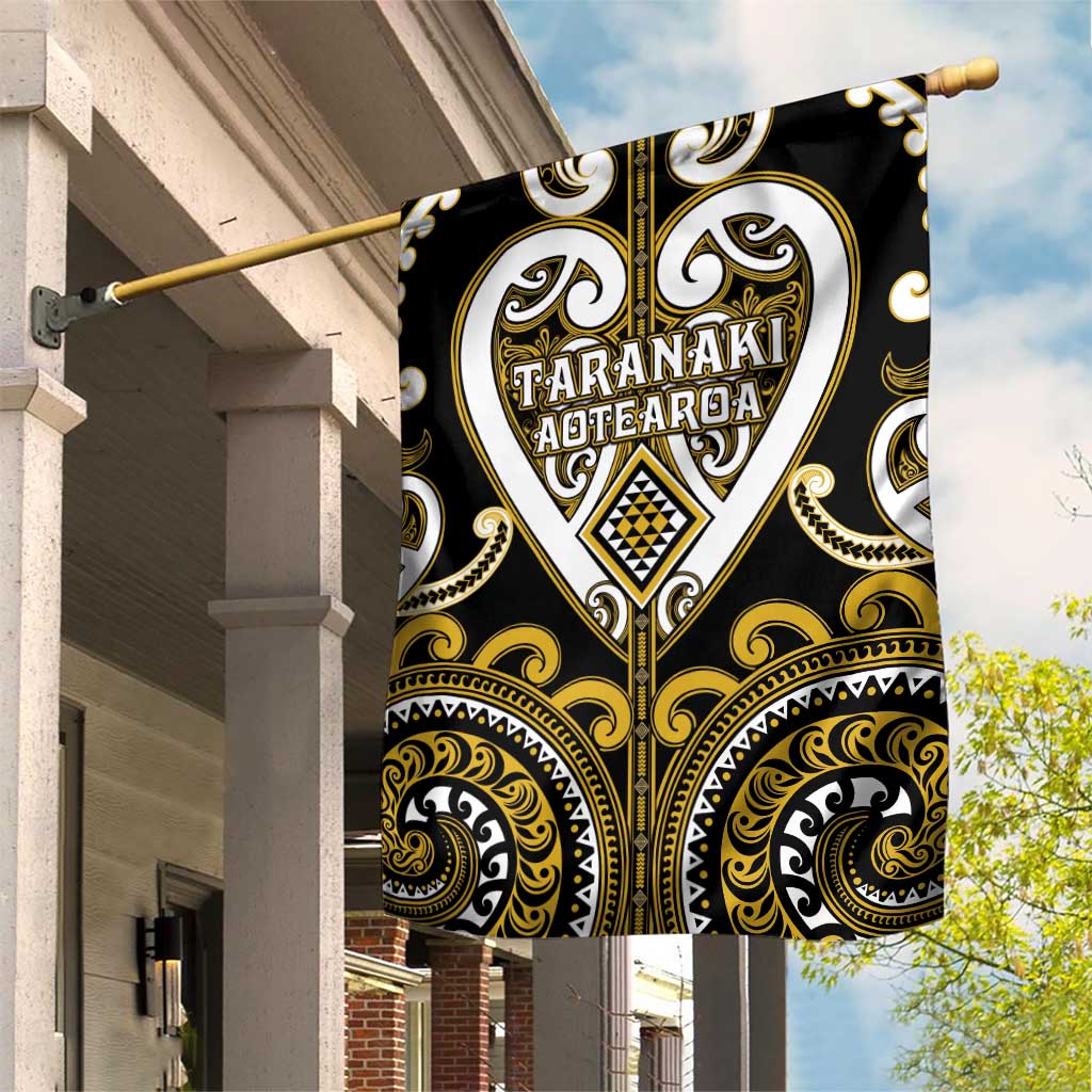 Aotearoa Taranaki Garden Flag Maori Tribal Pattern