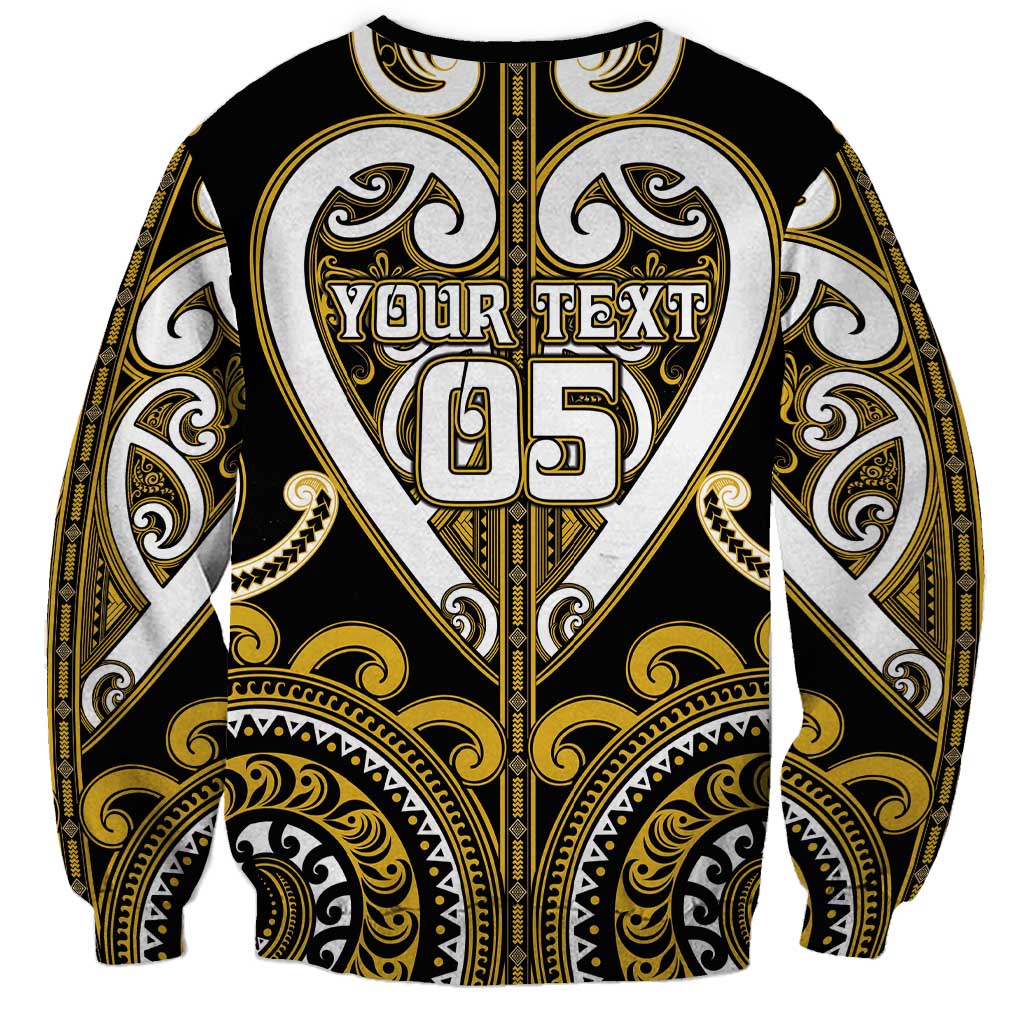 Custom Aotearoa Taranaki Sweatshirt Maori Tribal Pattern