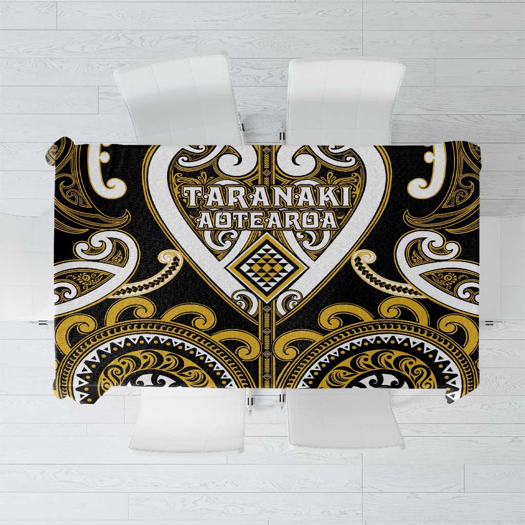 Aotearoa Taranaki Tablecloth Maori Tribal Pattern LT05 Yellow - Polynesian Pride