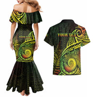 Personalised Fiji Lovoni Day Couples Matching Mermaid Dress and Hawaiian Shirt 154th Years