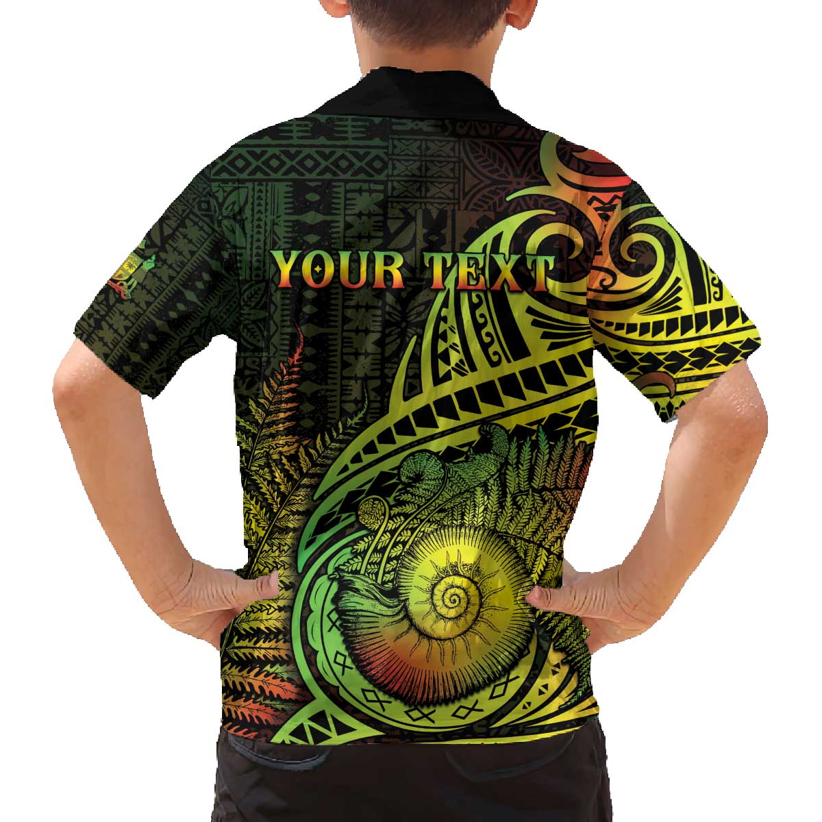 Personalised Fiji Lovoni Day Family Matching Off The Shoulder Long Sleeve Dress and Hawaiian Shirt 154th Years