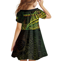 Personalised Fiji Lovoni Day Family Matching Short Sleeve Bodycon Dress and Hawaiian Shirt 154th Years LT05 - Polynesian Pride