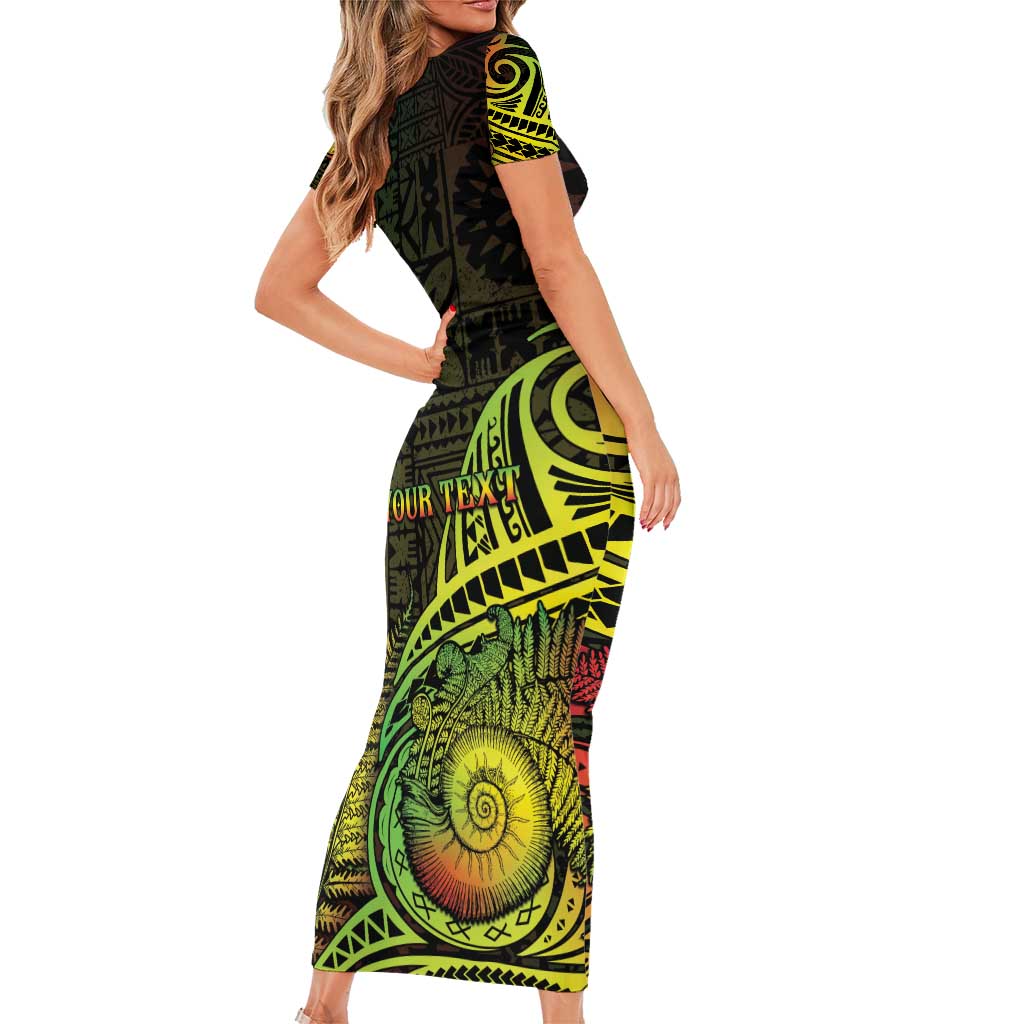 Personalised Fiji Lovoni Day Family Matching Short Sleeve Bodycon Dress and Hawaiian Shirt 154th Years LT05 - Polynesian Pride