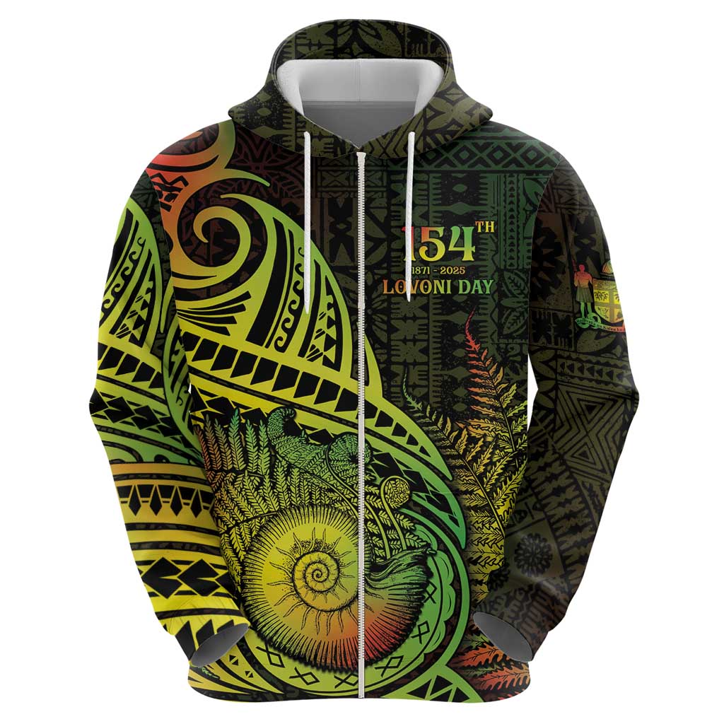 Personalised Fiji Lovoni Day Zip Hoodie 154th Years