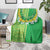 Fiji Lovoni Blanket Fijian Tapa Salusalu Green Glitter