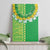 Fiji Lovoni Canvas Wall Art Fijian Tapa Salusalu Green Glitter