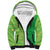 Fiji Lovoni Sherpa Hoodie Fijian Tapa Salusalu Green Glitter