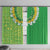 Fiji Lovoni Window Curtain Fijian Tapa Salusalu Green Glitter