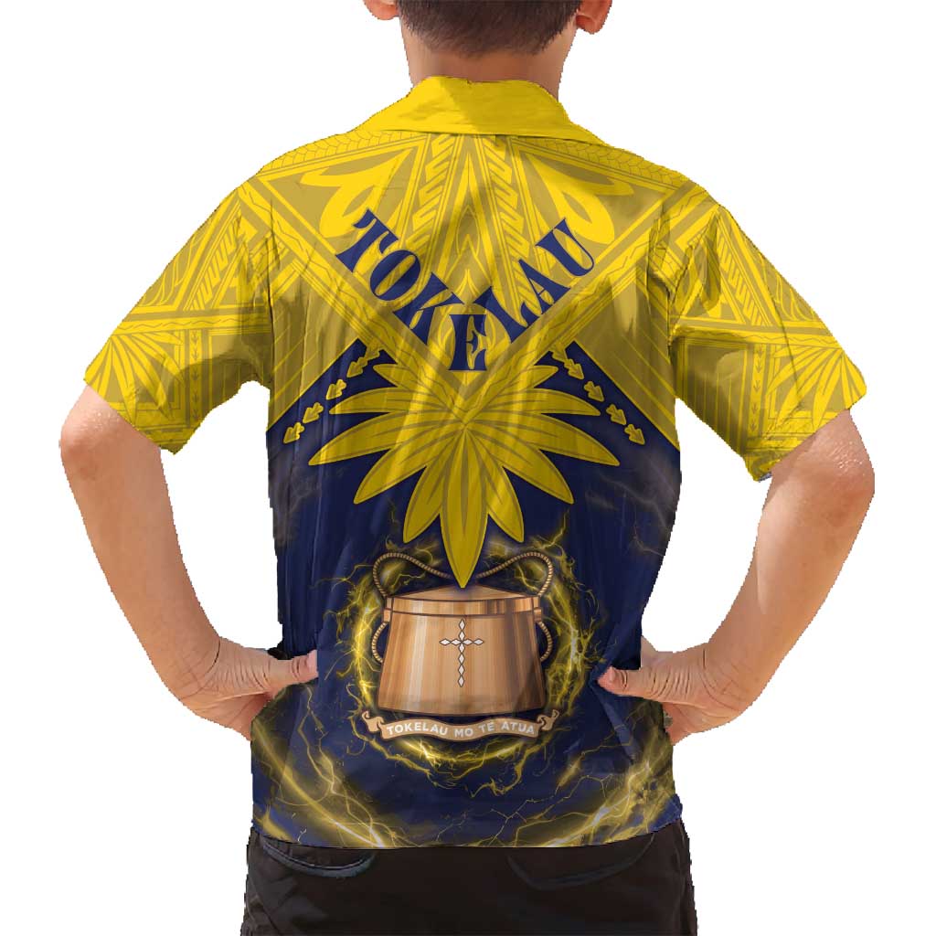 Tokelau Tokehega Day Family Matching Off Shoulder Short Dress and Hawaiian Shirt National Badge Special Style LT05 - Polynesian Pride
