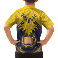 Tokelau Tokehega Day Family Matching Off Shoulder Short Dress and Hawaiian Shirt National Badge Special Style LT05 - Polynesian Pride