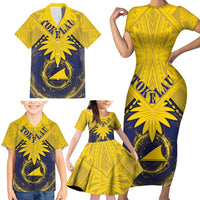 Tokelau Tokehega Day Family Matching Short Sleeve Bodycon Dress and Hawaiian Shirt National Badge Special Style LT05 - Polynesian Pride
